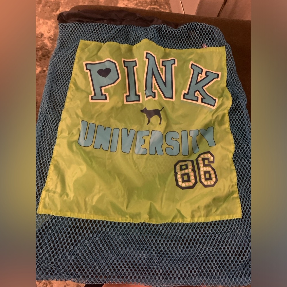 VS Pink Mesh Backpack Early 2000s